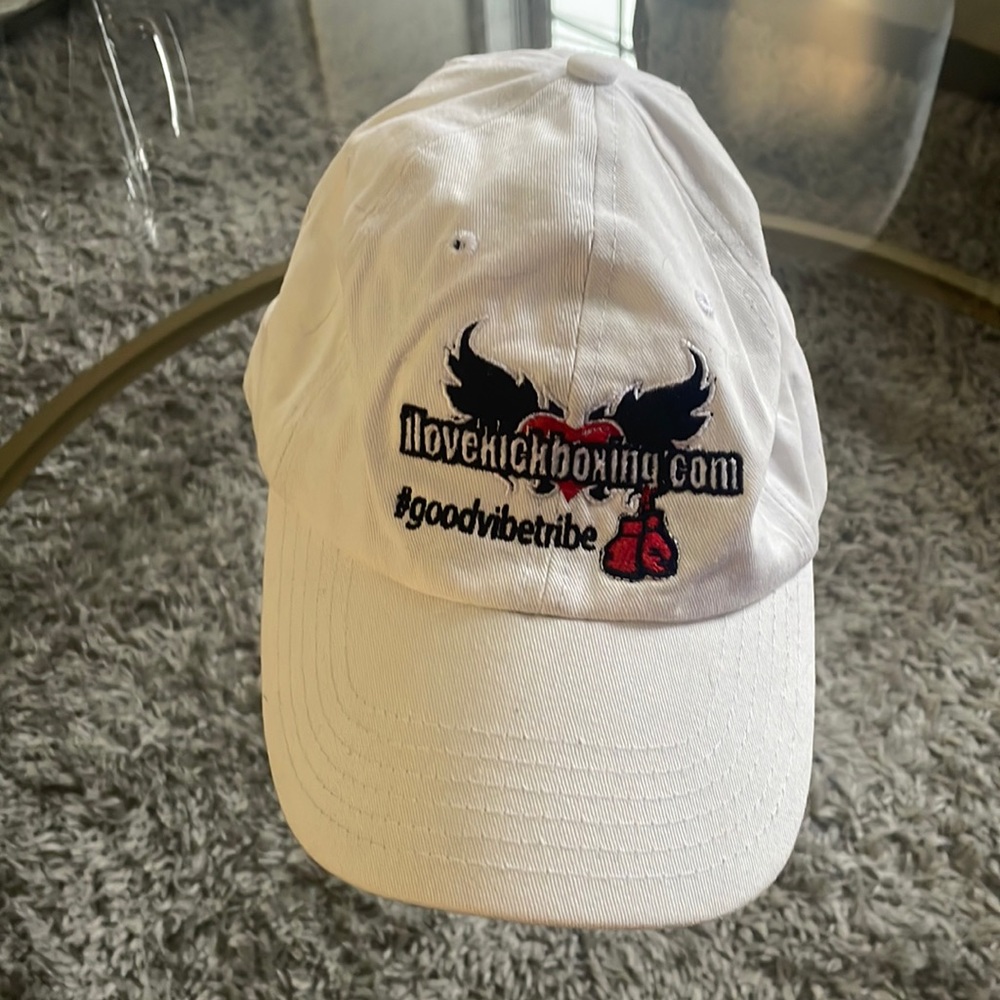 ILoveKickboxing Adjustable White Baseball Hat